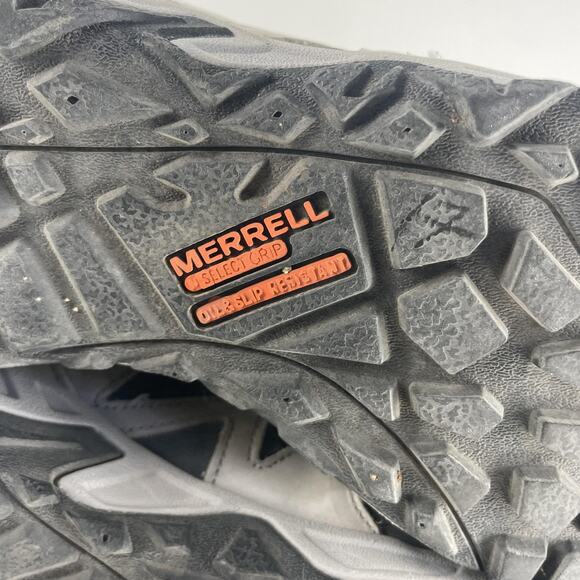 Merrell Work Boots Womens Size 8.5 Waterproof Safety Steel Toe Slip Gray Hike - Picture 13 of 14